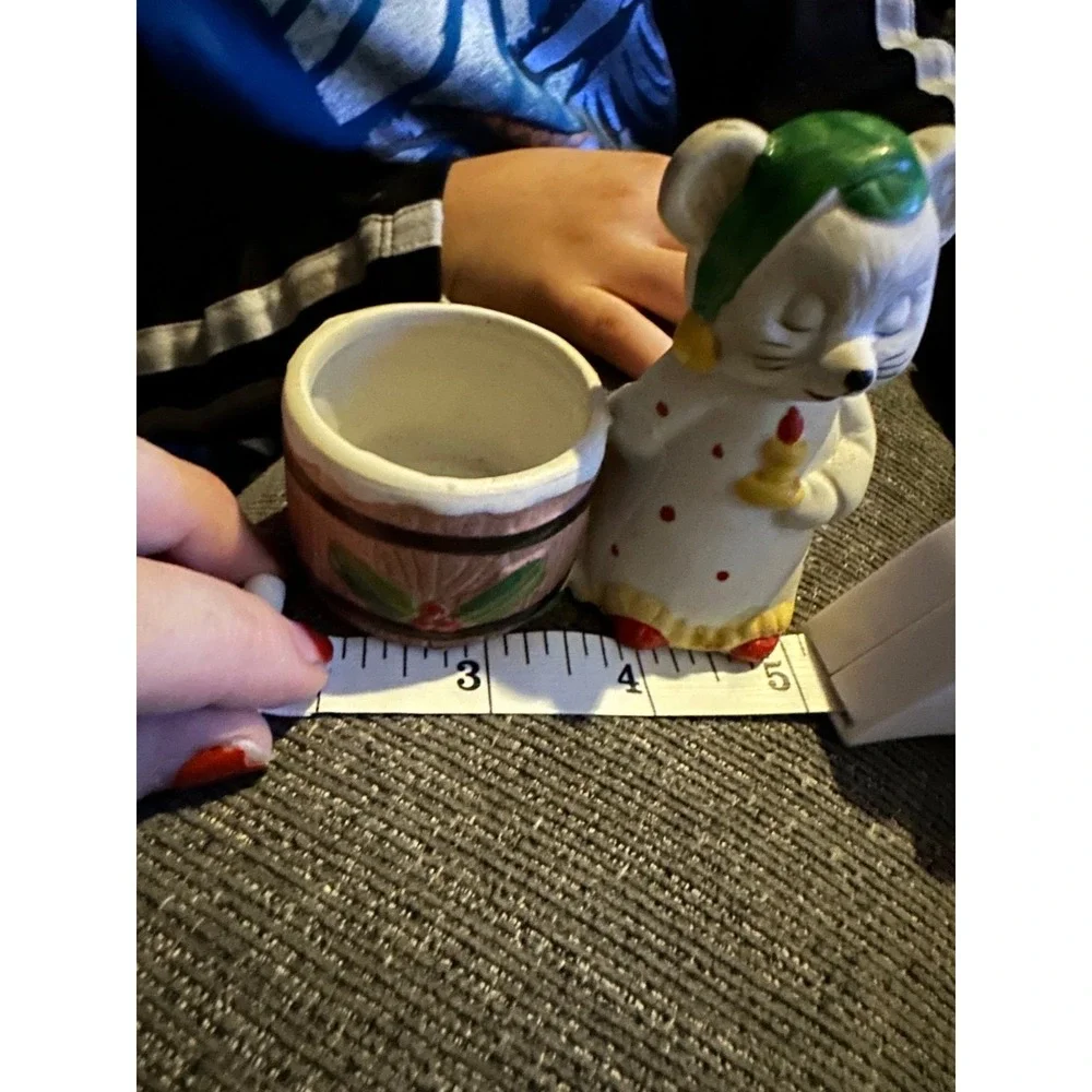 Vintage Home For Holidays Ceramic Mr Mouse Candle‎ Holder Kmart Christmas Decor